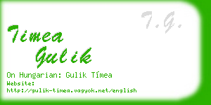 timea gulik business card